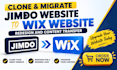 clone migrate jimdo website to wix website redesign and content transfer
