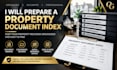 prepare a property document index