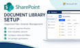 set up sharepoint document libraries with metadata and permissions