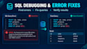 write, debug, and optimize sql queries and fix database errors