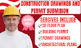 design residential architectural plans, construction drawings, permit submission