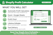 create profit calculation excel sheet for your shopify store
