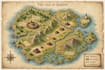 make fantasy map design or map illustration