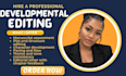 developmentally edit proofread your book