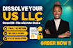 dissolve US llc, close ein, cancel corporation and file state dissolution