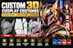 design 3d cosplay helmets, costumes and sewing patterns