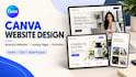 do canva website design, canva landing page, portfolio website, website redesign