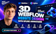 build 3d webflow animated website interactive business website developer spline