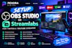setup obs studio or streamlabs for twitch and youtube streaming