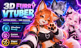 create custom 3d furry vtuber model vrm rigging fursona avatar for vseeface