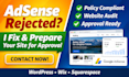 provide google adsense approval on websites, ad replacement, and fix rejection