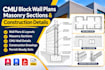 draft cmu block wall plans, masonry sections and construction details