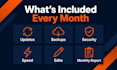 maintain, update and secure your website with a monthly care plan