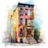 render architecture and interior concept in watercolor