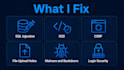 fix PHP website security vulnerabilities, sql injection and XSS