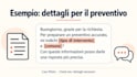 write clear italian messages for quotes and appointments