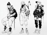 draw a character with ink illustration