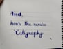 write english calligraphy titles and cursive quotes