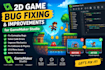 fix bugs and improve your 2d game maker studio game