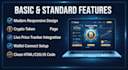 develop a professional crypto web app and dashboard