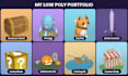 create low poly 3d roblox game assets