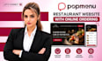 create a popmenu restaurant website with online ordering