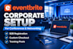 do eventbrite management and setup for your corporate event