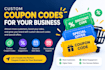 create custom coupon codes for your business