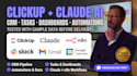 clickup crm tasks dashboards automations docs claude ai n8n setup