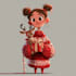 illustrate magical christmas scenes, characters