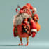llustrate magical christmas scenes, characters