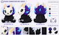 design custom plush reference sheet, stuffed animal kawaii plushie tech pack