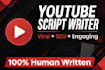 write viral youtube scripts,essays and ebook content