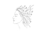 draw custom black and white line art illustration