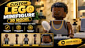 custom lego minifigure 3d model with custom decals