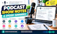 write SEO podcast show notes and episode summaries