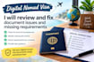review and fix digital nomad visa document issues and missing requirements
