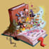 illustrate a professional cartoon book cover