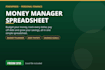 provide a personal money manager budget and debt payoff spreadsheet