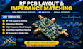 design rf pcb layout with impedance matching and high frequency circuit analysis