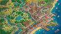 design illustrated map, city guide, custom landmark map and venue map