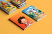 design a cartoon book cover art