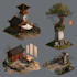 create 2d model for game assets unity and unreal engine