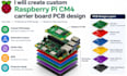 create custom raspberry pi cm4 carrier board pcb design