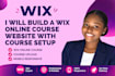 build a wix online course website with course setup