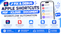 fix debug apple shortcuts PDF icloud document workflow automation ios
