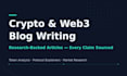 write a researcher backed crypto blog article