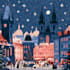 design a custom flat style christmas illustration