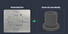 convert your 2d drawing or sketch to a 3d cad model