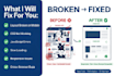 fix HTML CSS javascript bugs and responsive issues